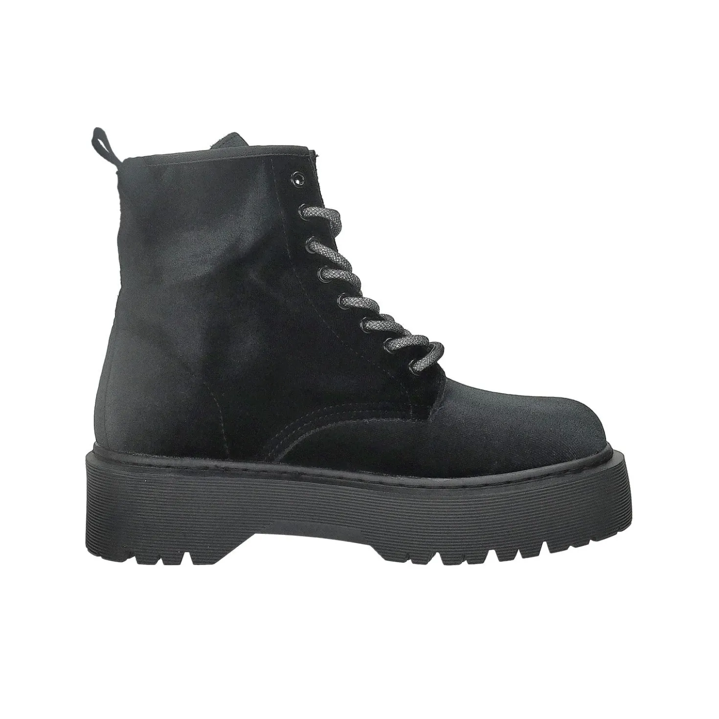 Anfibi con zip frontale.Tacco alto 4cm