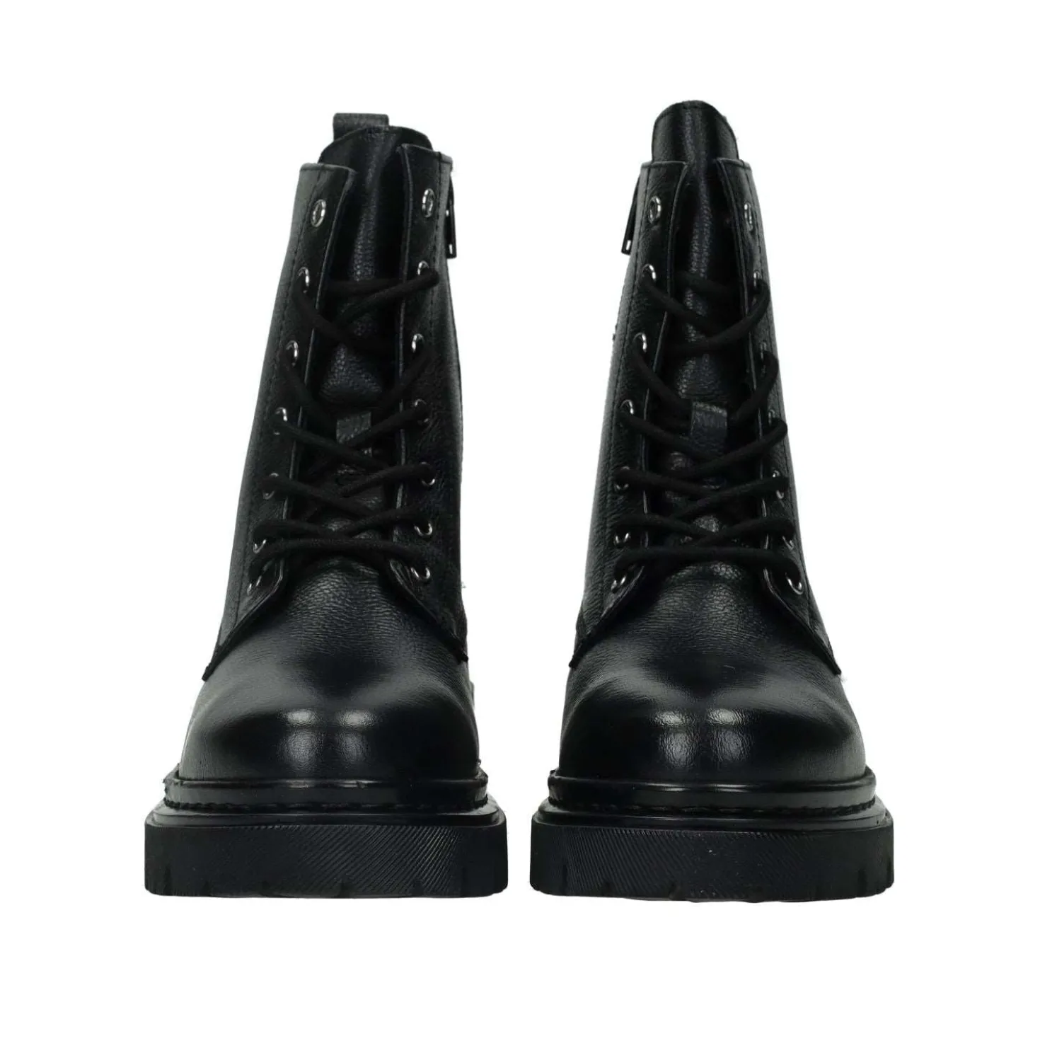 Anfibi in vera pelle.Tacco alto 3cm