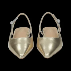 Ballerine con cinturino in strass.Tacco alto 2cm
