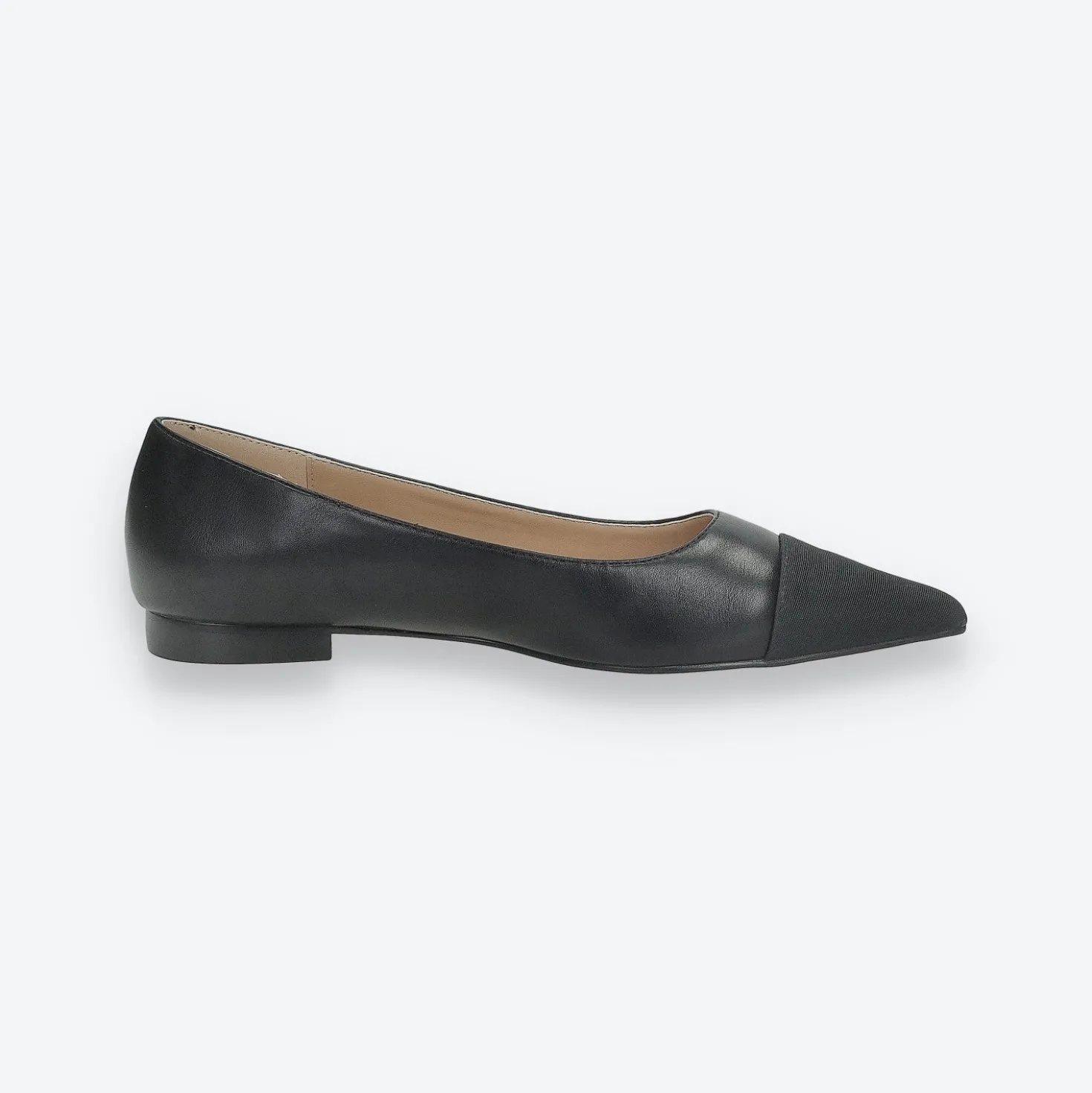 Ballerine con punta in tessuto