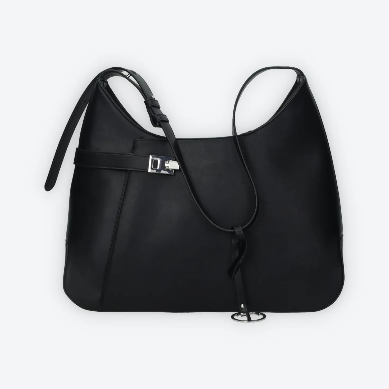 Borsa shopper con logo pendente
