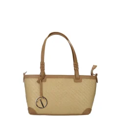 Borsa shopper con manico intrecciato