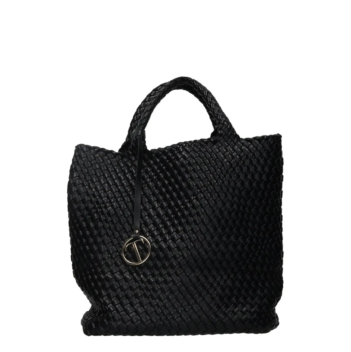Borsa shopper in tessuto spalmato