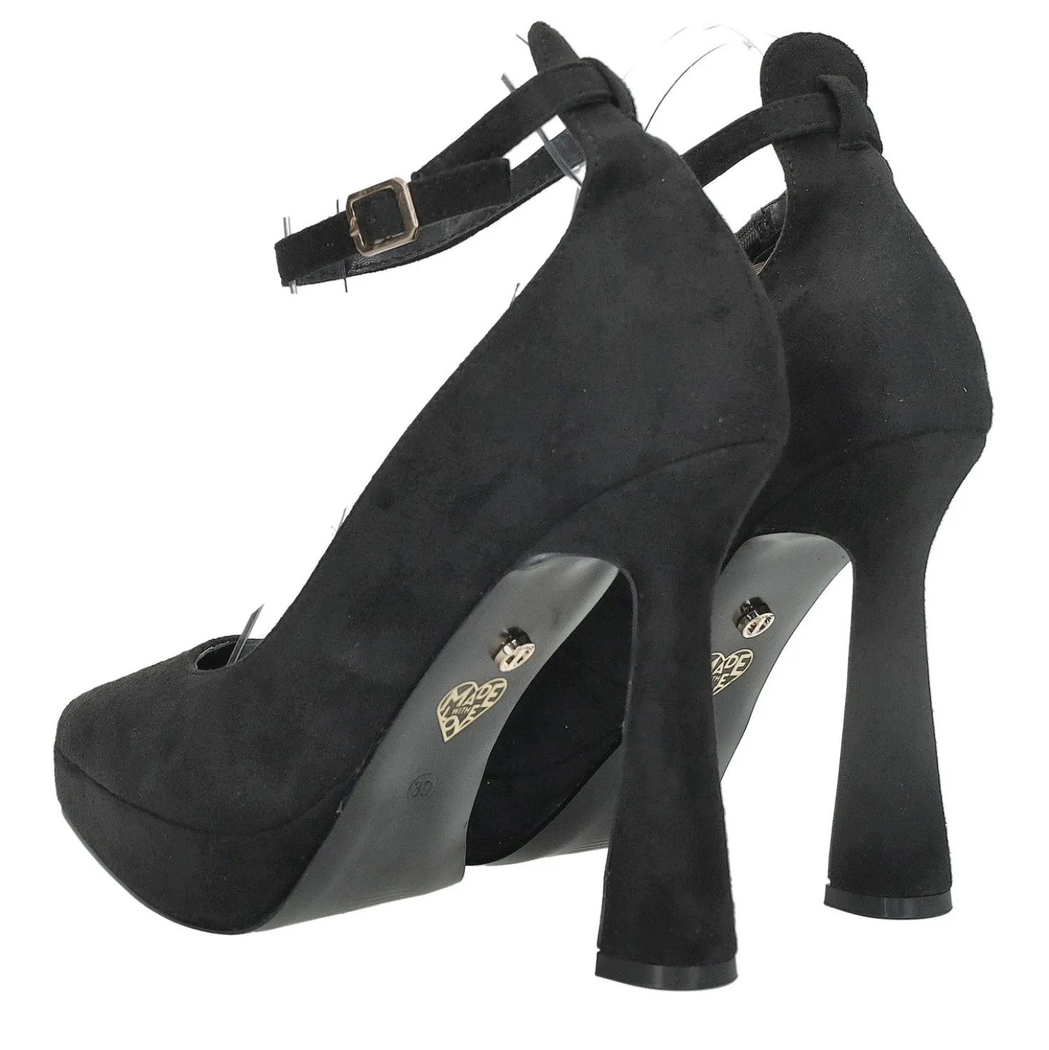 Décolleté con cinturino. Tacco alto 12cm