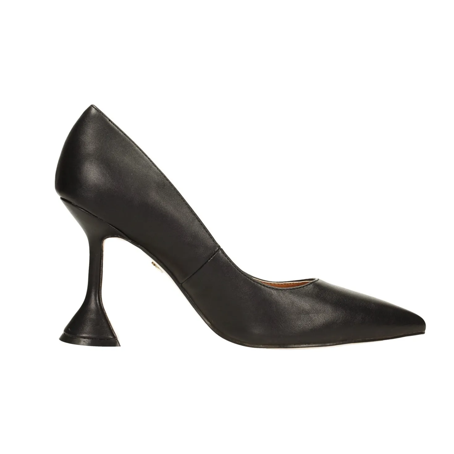 Décolleté con tacco piramidale a base larga alto 9.5cm