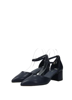 Décolleté donna e blu in PU con tacco medio