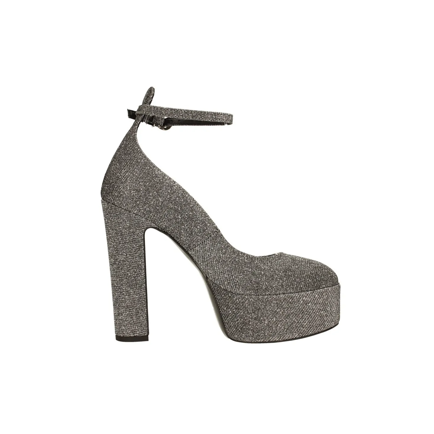 Décolleté platform glitterate. Made in Italy. Tacco alto 13.5cm