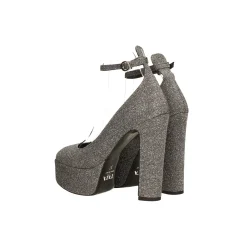 Décolleté platform glitterate. Made in Italy. Tacco alto 13.5cm