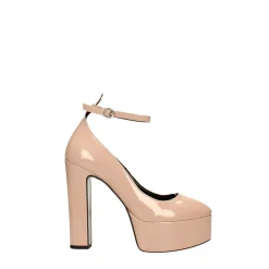 Décolleté platform in vernice. Made in Italy. Tacco alto 13.5cm