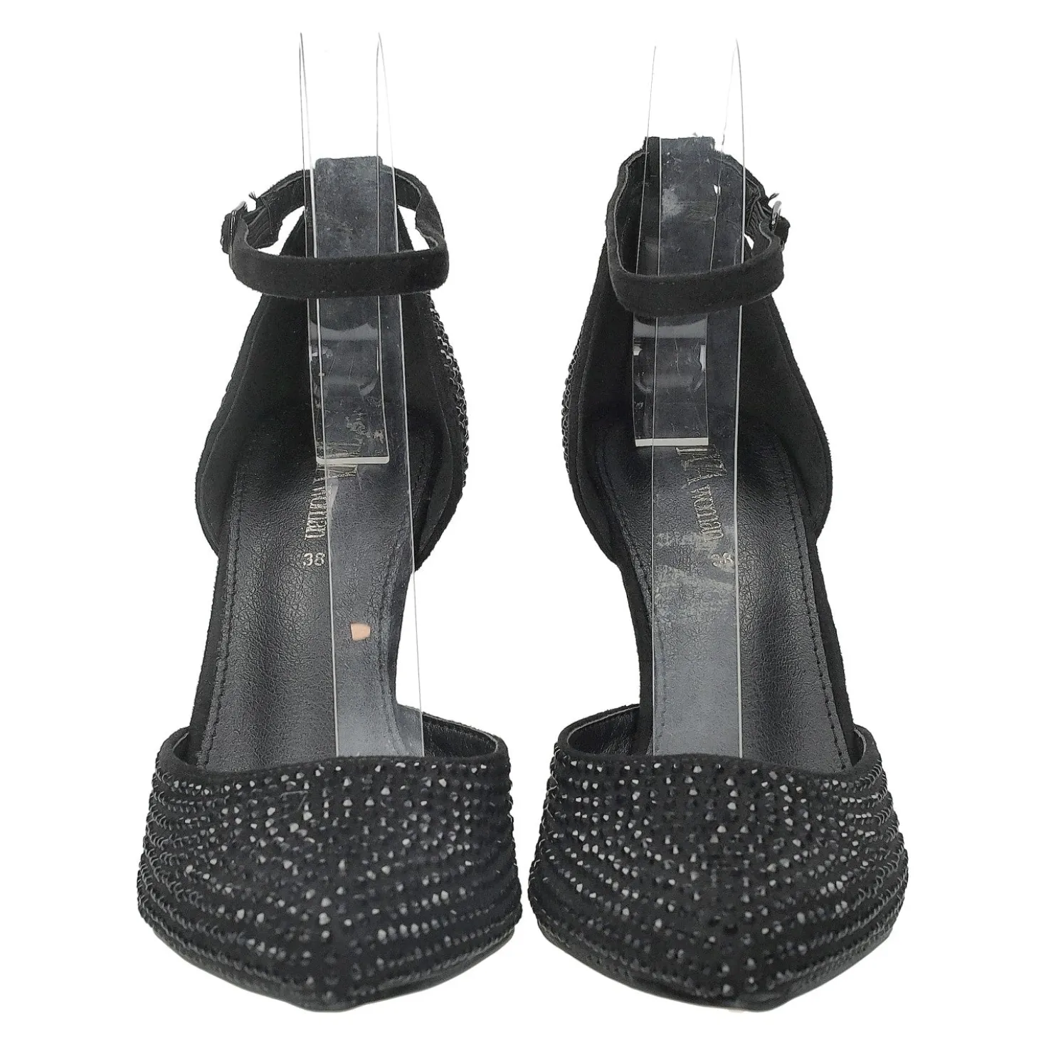 Décolleté ricoperte di strass.Tacco alto 10cm