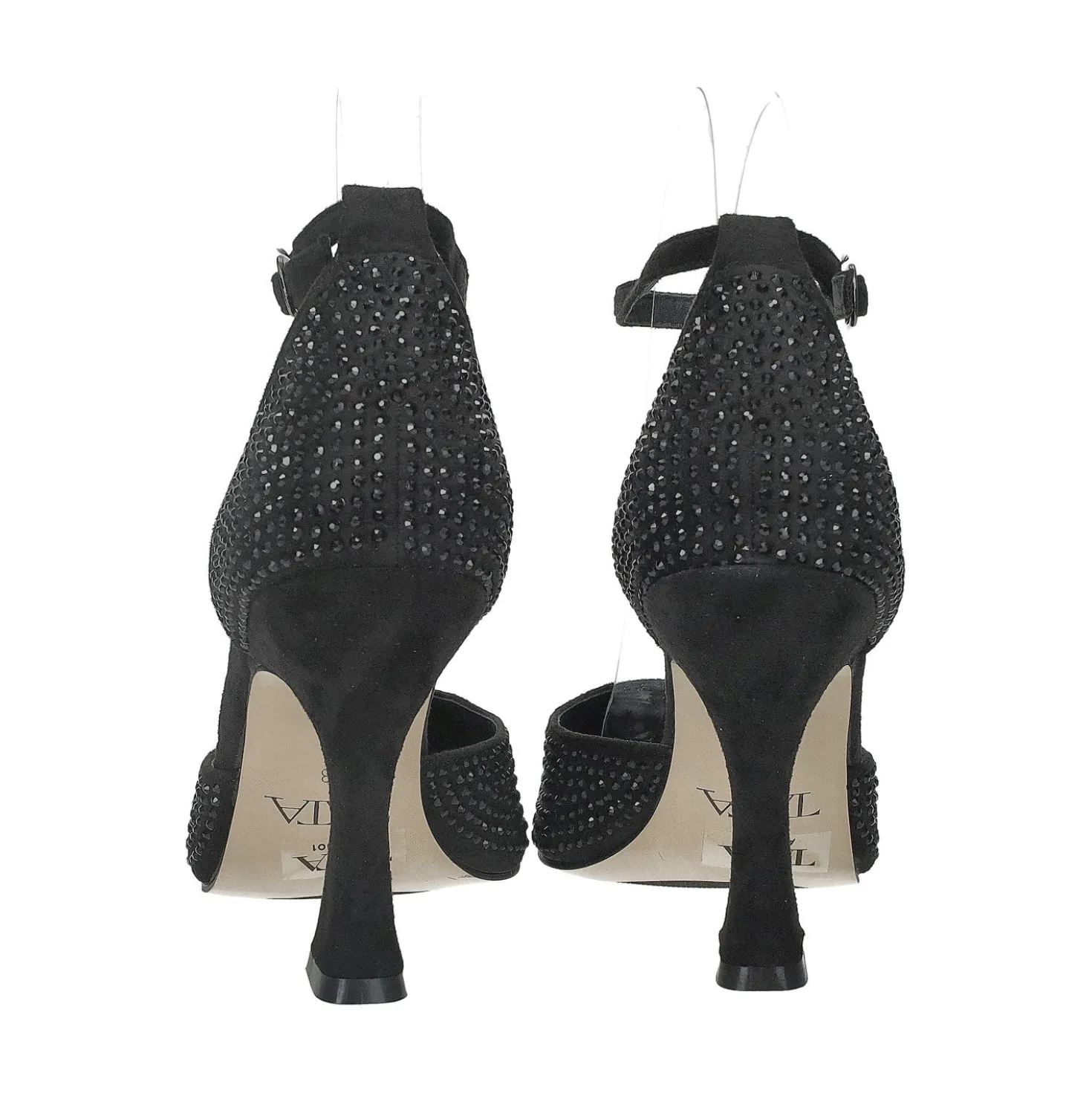 Décolleté ricoperte di strass.Tacco alto 10cm