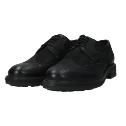Derby semi brogue in vera pelle