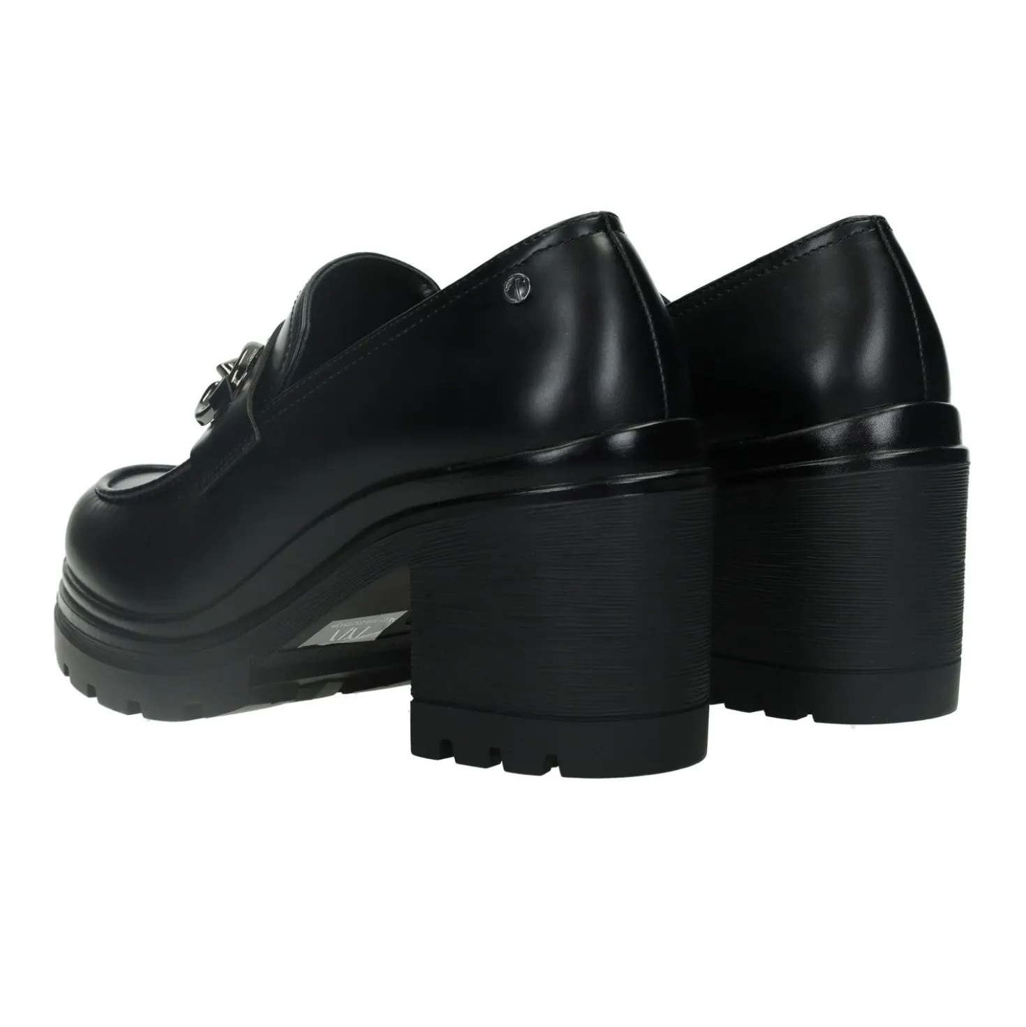 Mocassini donna con morsetto. Tacco alto 6 cm