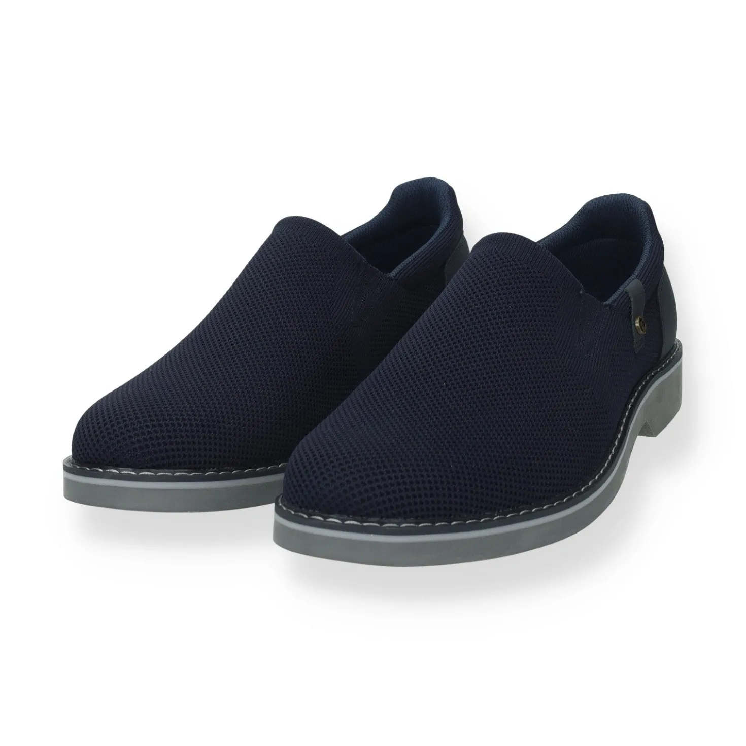 Mocassini in tessuto stretch. sottopiede in Memory Active