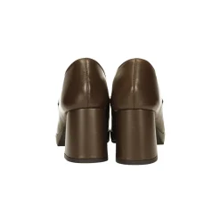 Pumps mocassino in vera pelle. Tacco alto 7cm