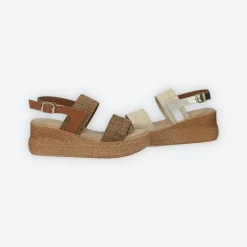Sandali con doppia fascia. Made in Italy. Tacco alto 6cm
