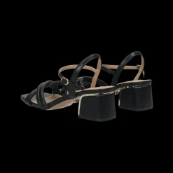 Sandali con fascia tubolare intrecciata. Tacco alto 6cm