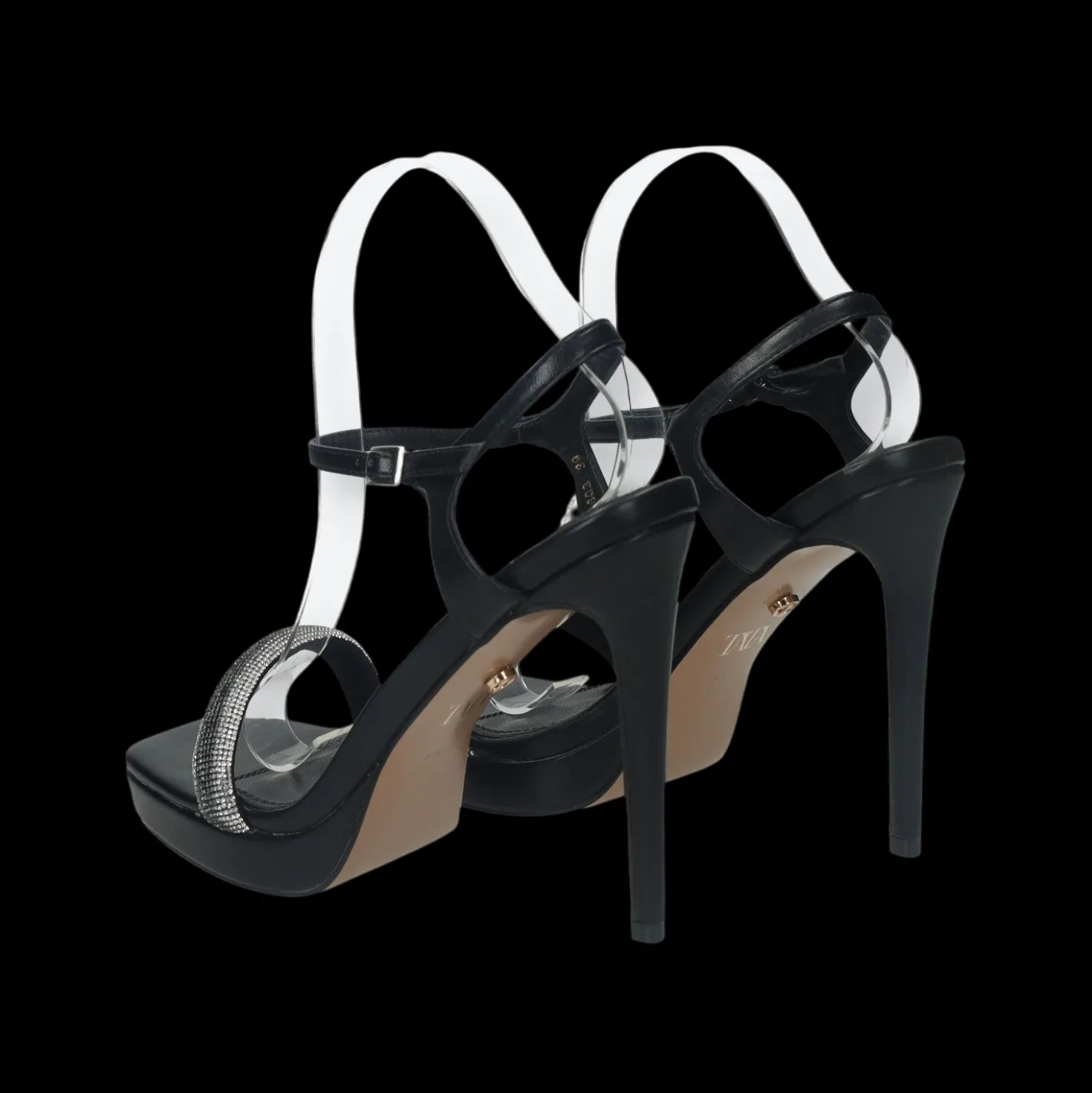 Sandali con listini in strass.Tacco alto 10cm