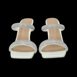 Sandali con listini in strass. Tacco alto 9cm