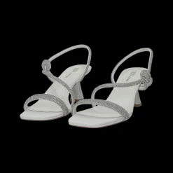 Sandali con strass.Tacco alto 6cm