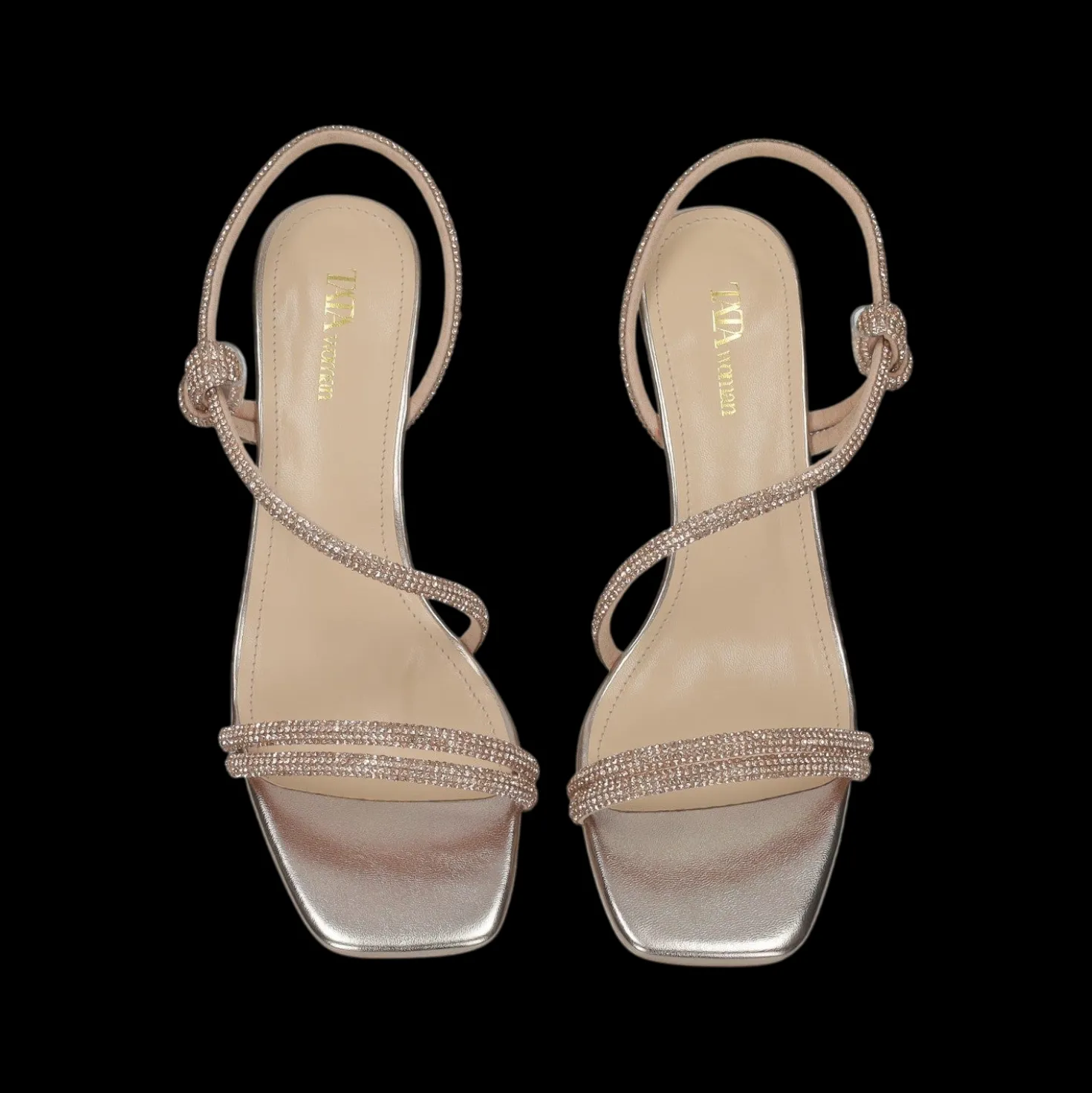 Sandali con strass.Tacco alto 6cm