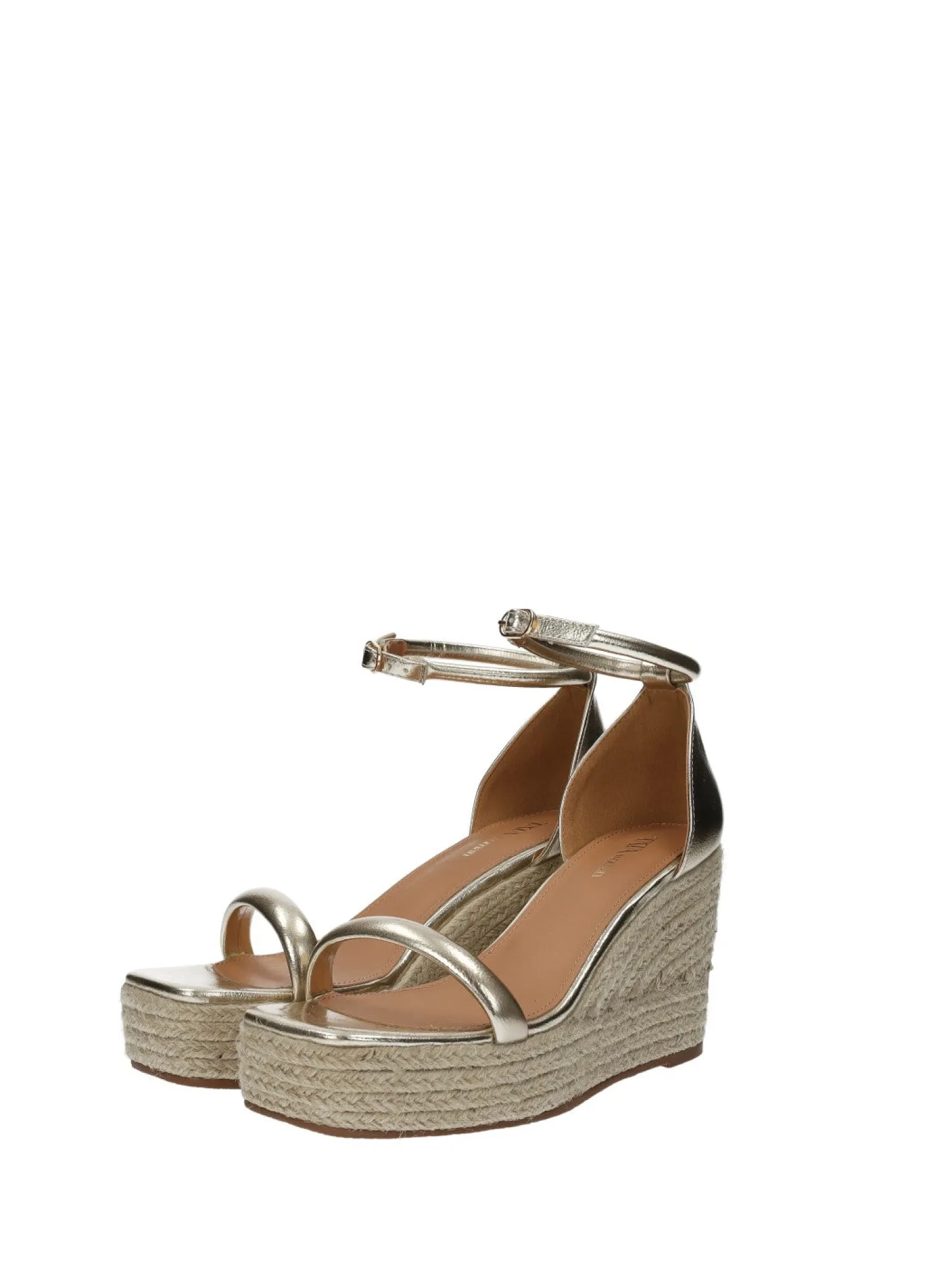 Sandali con zeppa in corda