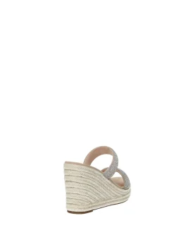 Sandali con zeppa in corda