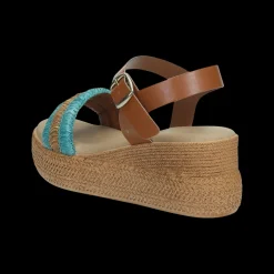 Sandali con zeppa. Made in Italy. Tacco alto 6cm