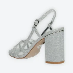 Sandali in glitter. Tacco alto 9cm