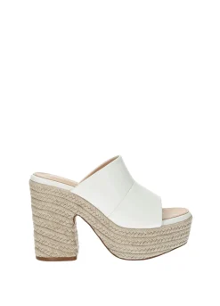Sandali zeppa tacco in corda