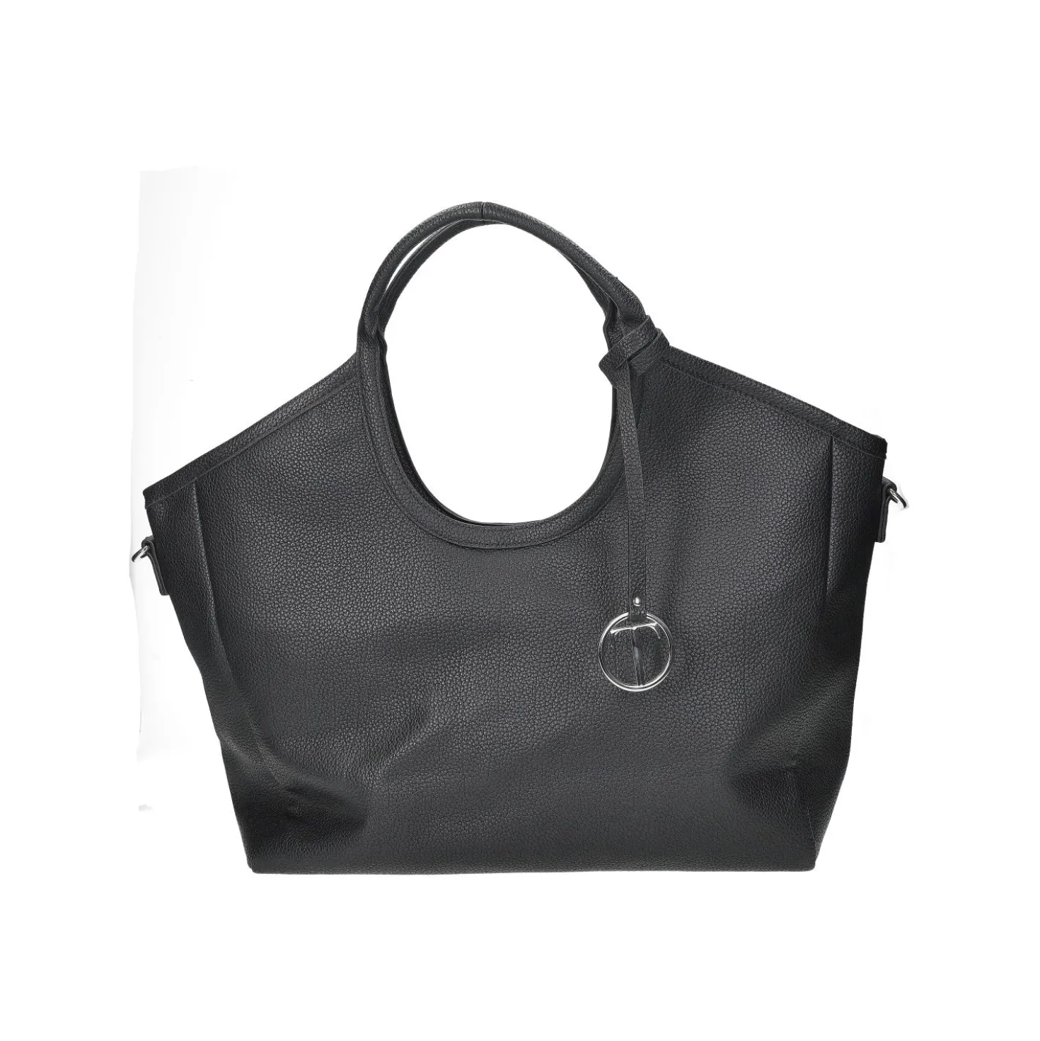 Shopper con doppi manici e tracolla in pelle