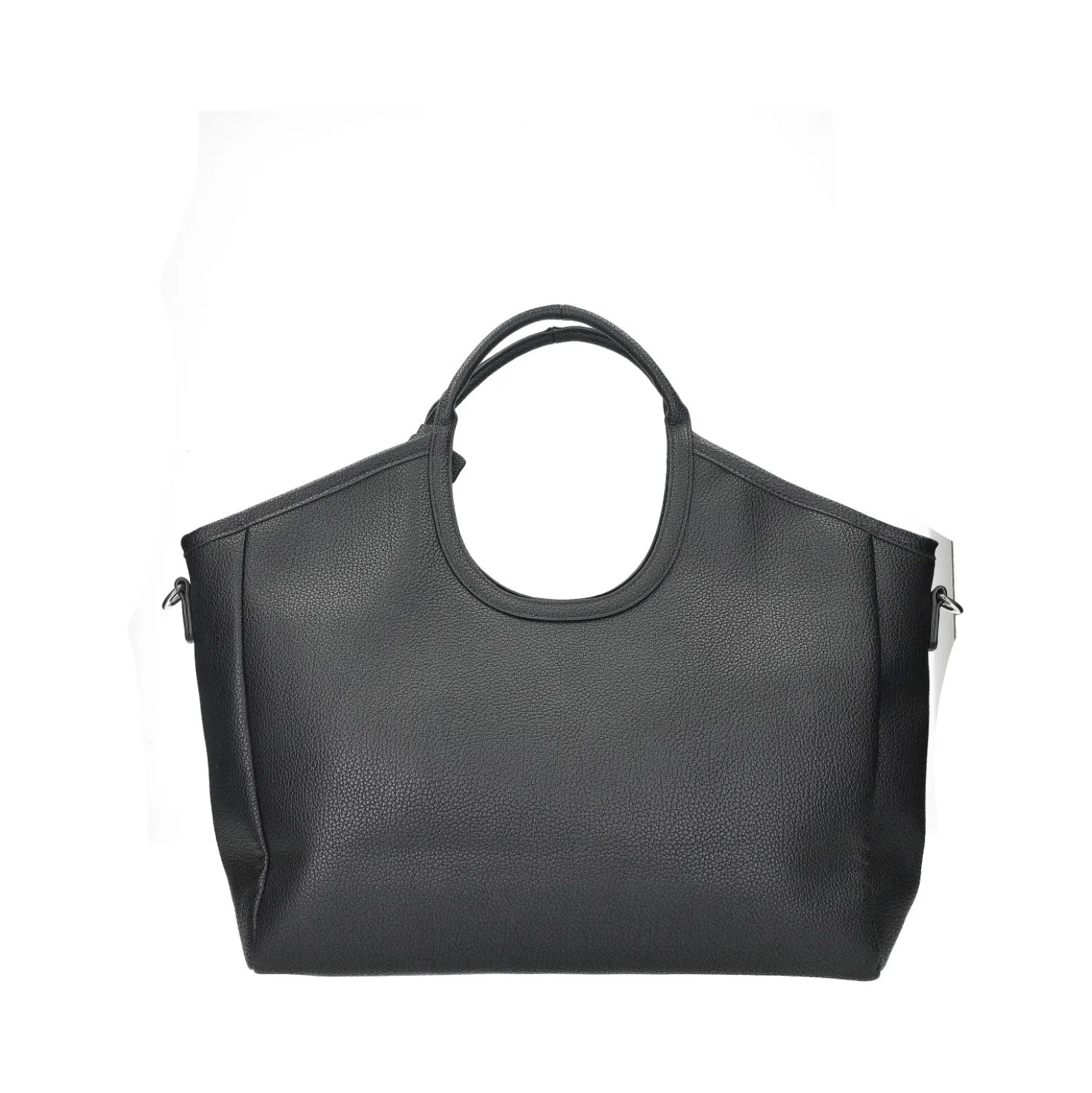 Shopper con doppi manici e tracolla in pelle