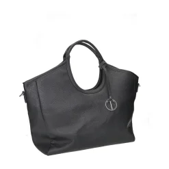Shopper con doppi manici e tracolla in pelle