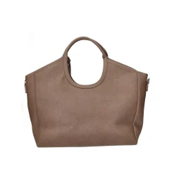 Shopper con doppi manici e tracolla in pelle
