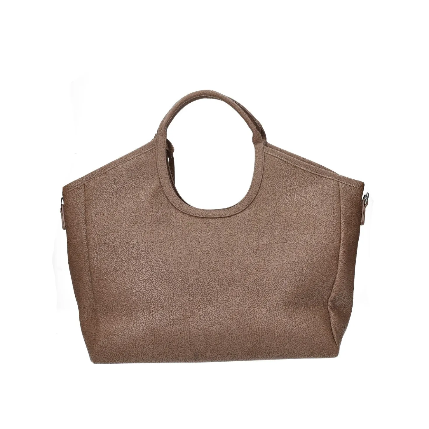 Shopper con doppi manici e tracolla in pelle