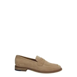 Slip on blu in tessuto scamosciato