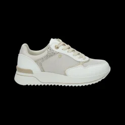 Sneakers con contrasto in glitter.