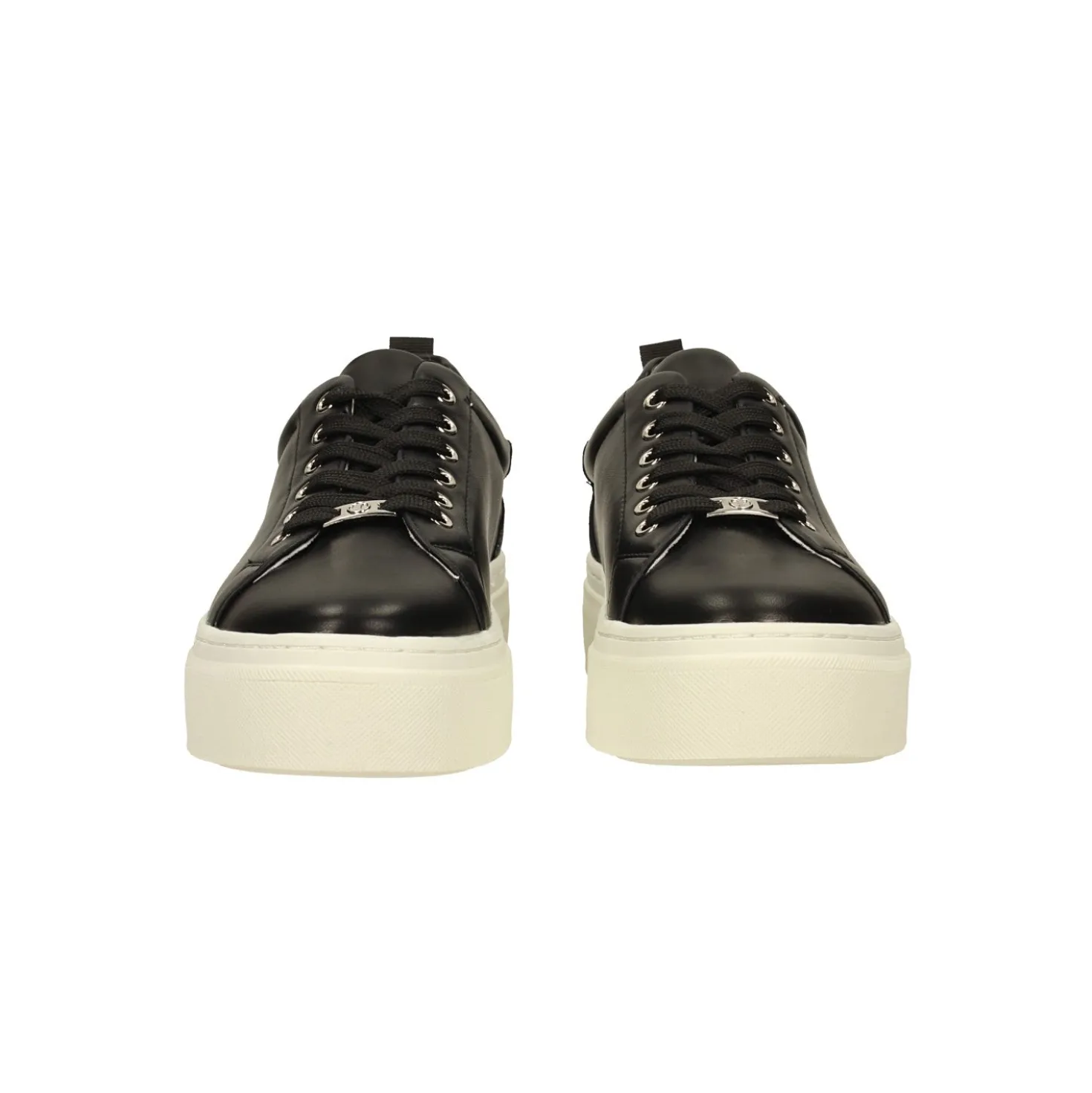 Sneakers con inserto glitterato. suola alta 3.5cm