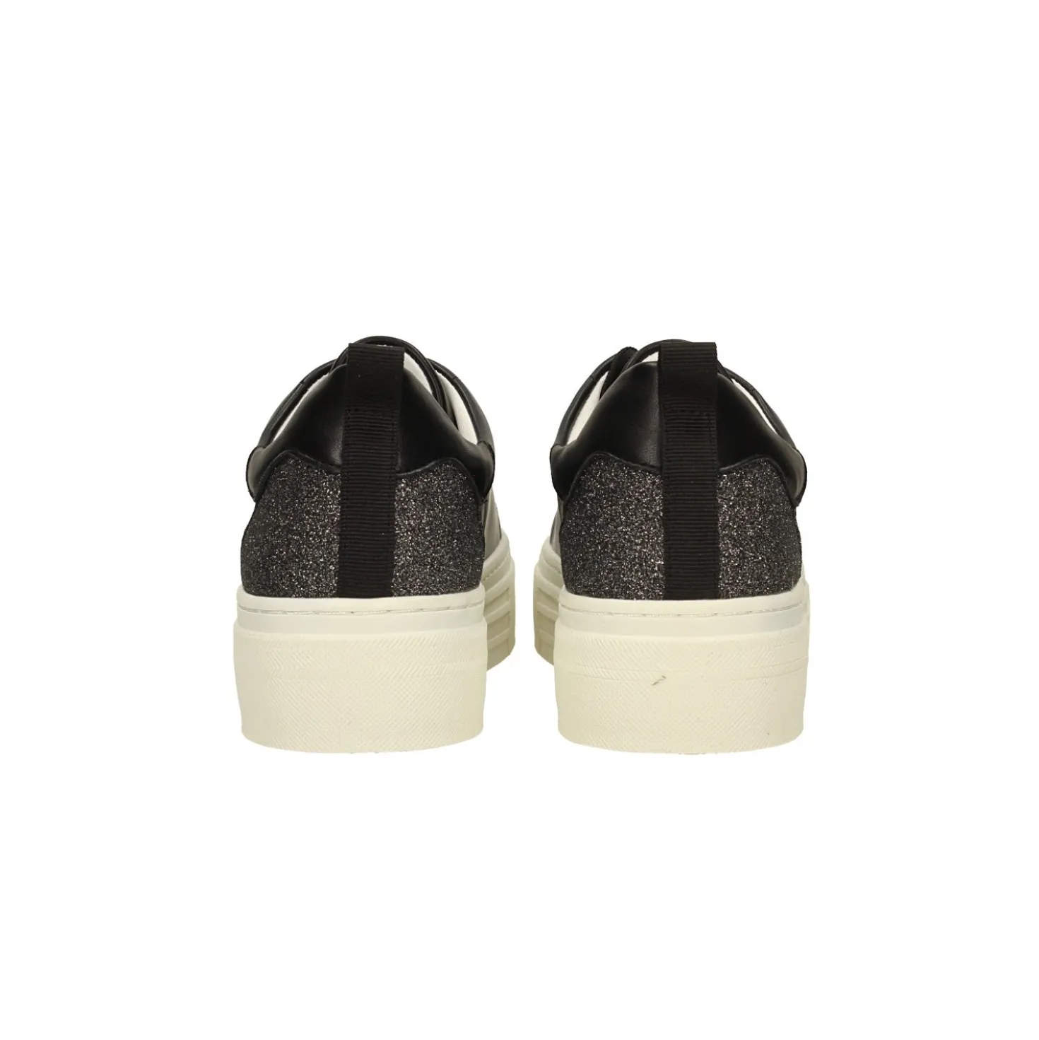 Sneakers con inserto glitterato. suola alta 3.5cm