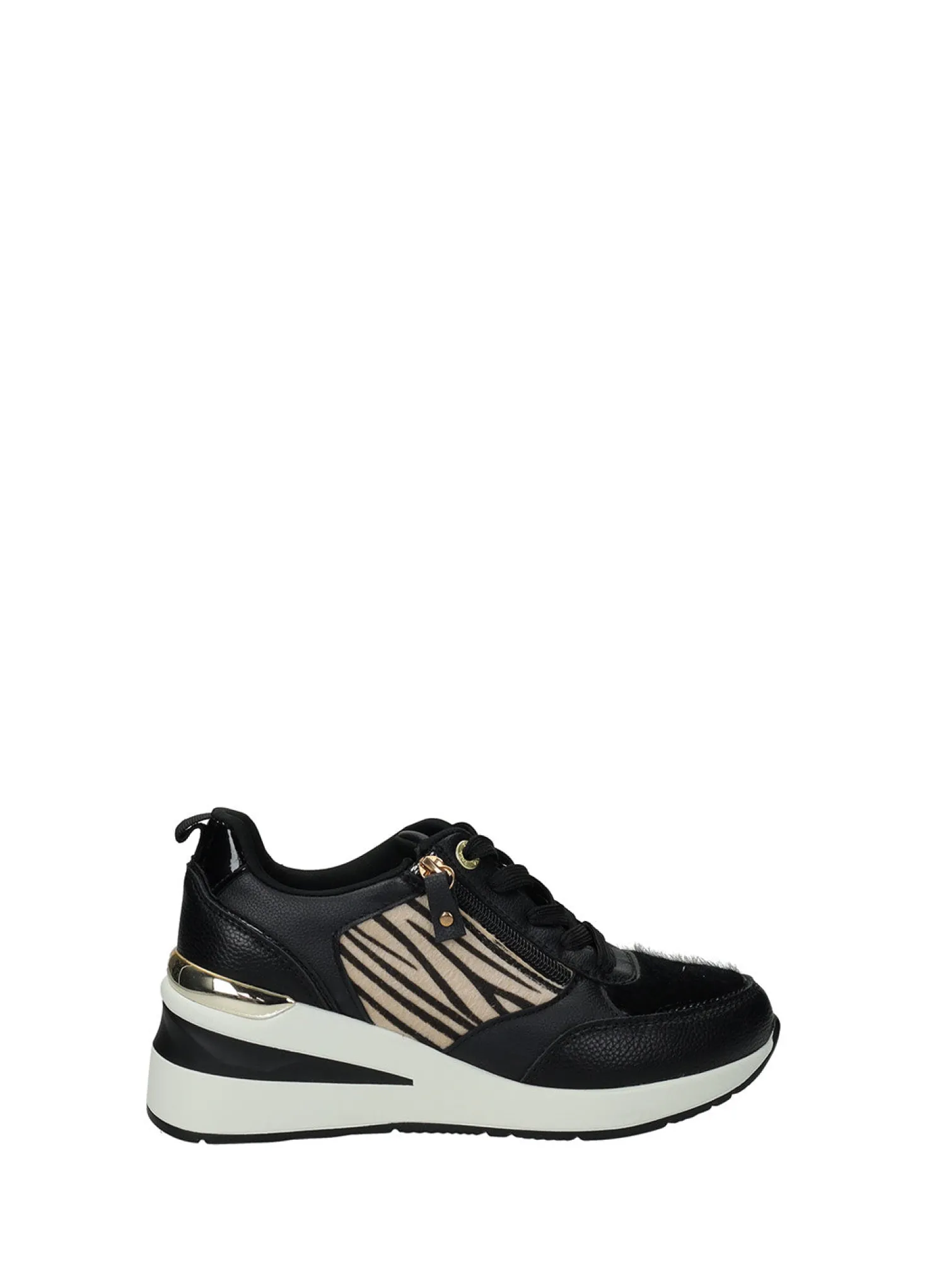 Sneakers donna black/white PU gomma – 1272103B