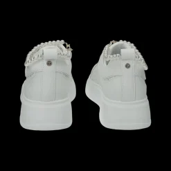 Sneakers platform con catena di perle.Tacco alto 4 cm