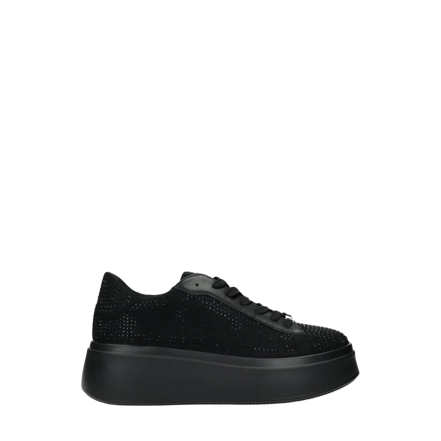 Sneakers ricoperte da strass. Tacco alto: 5 cm
