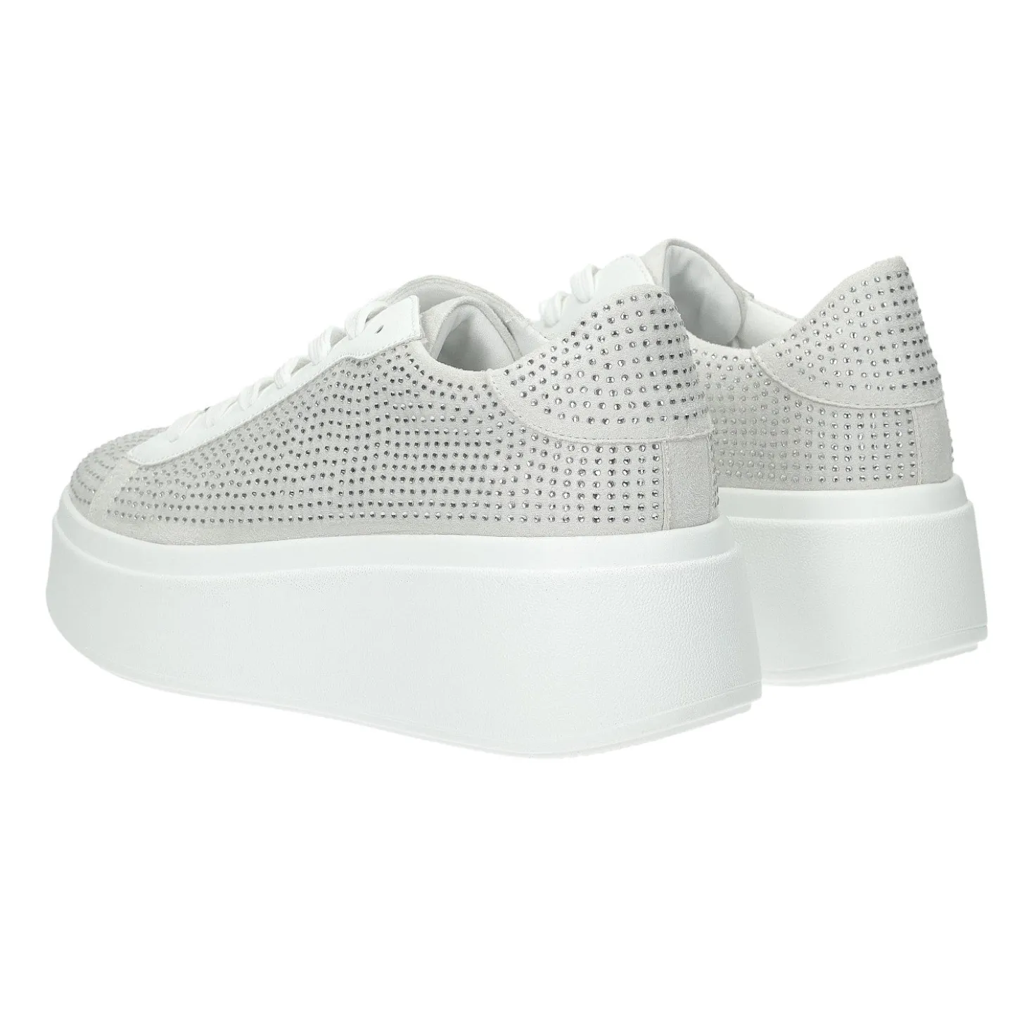 Sneakers ricoperte da strass. Tacco alto: 5 cm