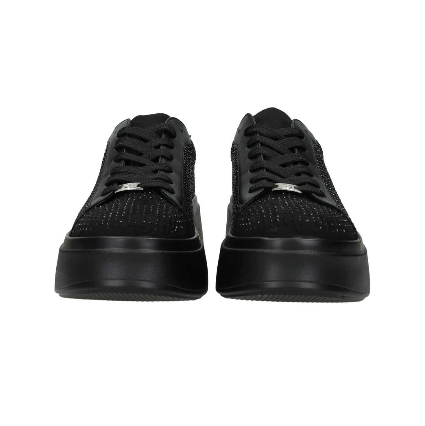 Sneakers ricoperte da strass. Tacco alto: 5 cm