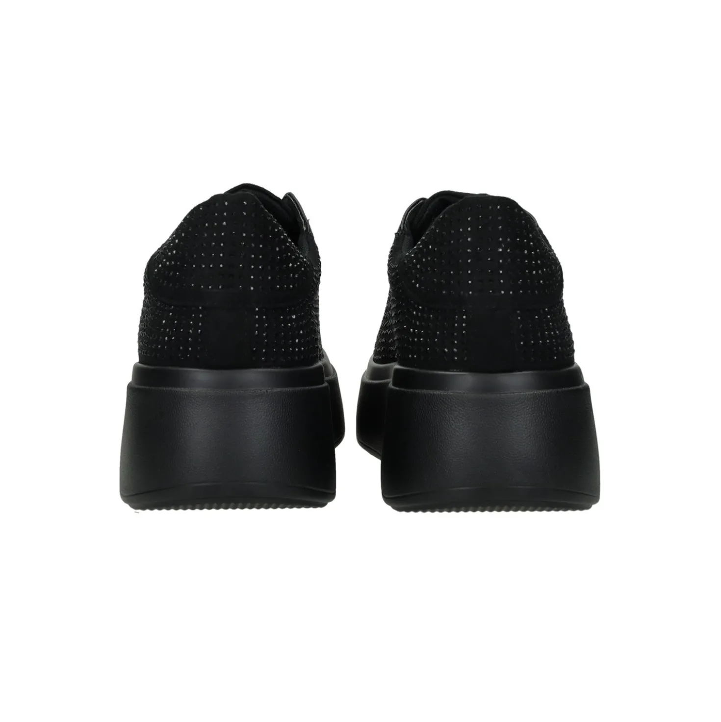 Sneakers ricoperte da strass. Tacco alto: 5 cm