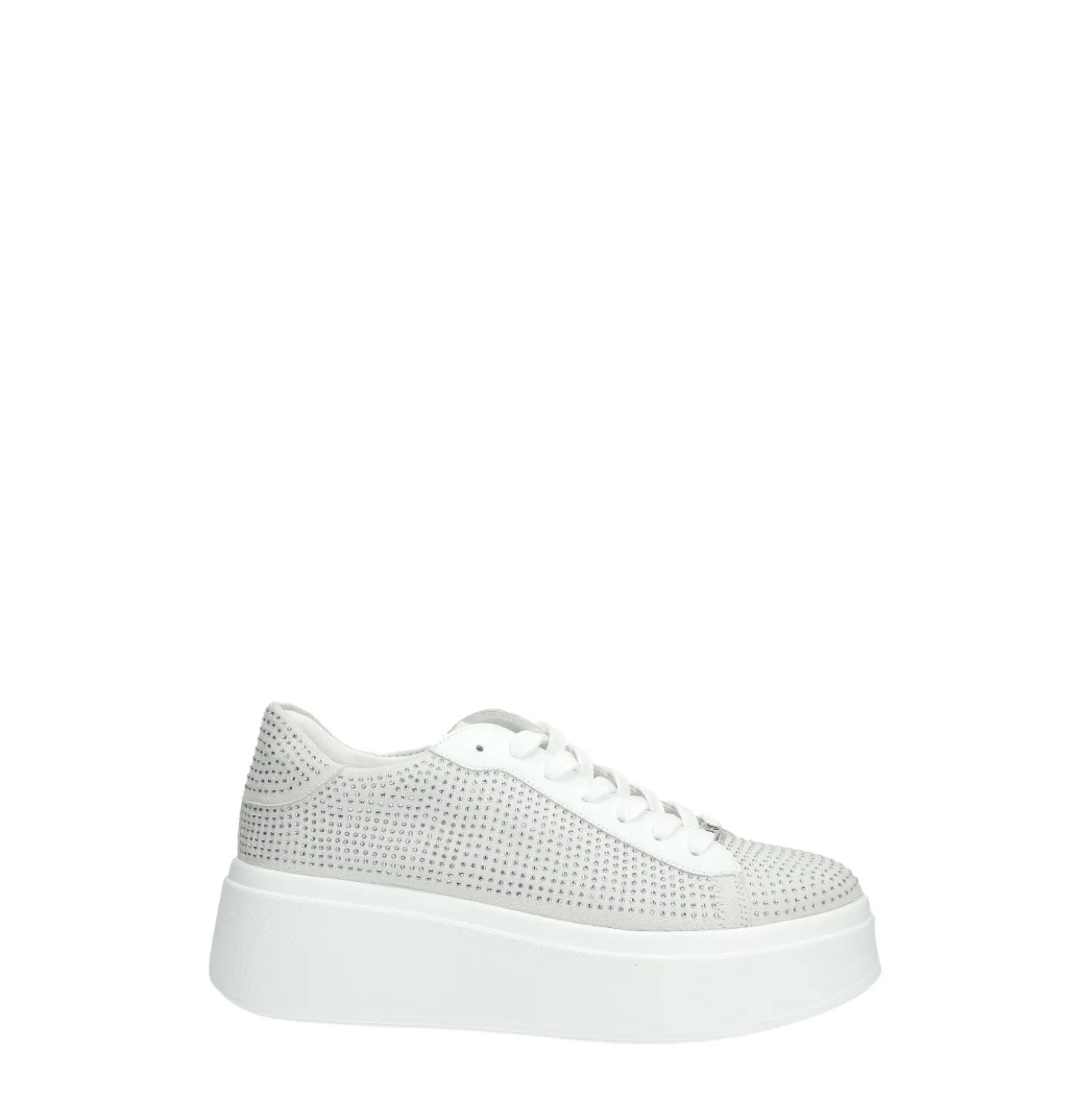Sneakers ricoperte da strass. Tacco alto: 5 cm