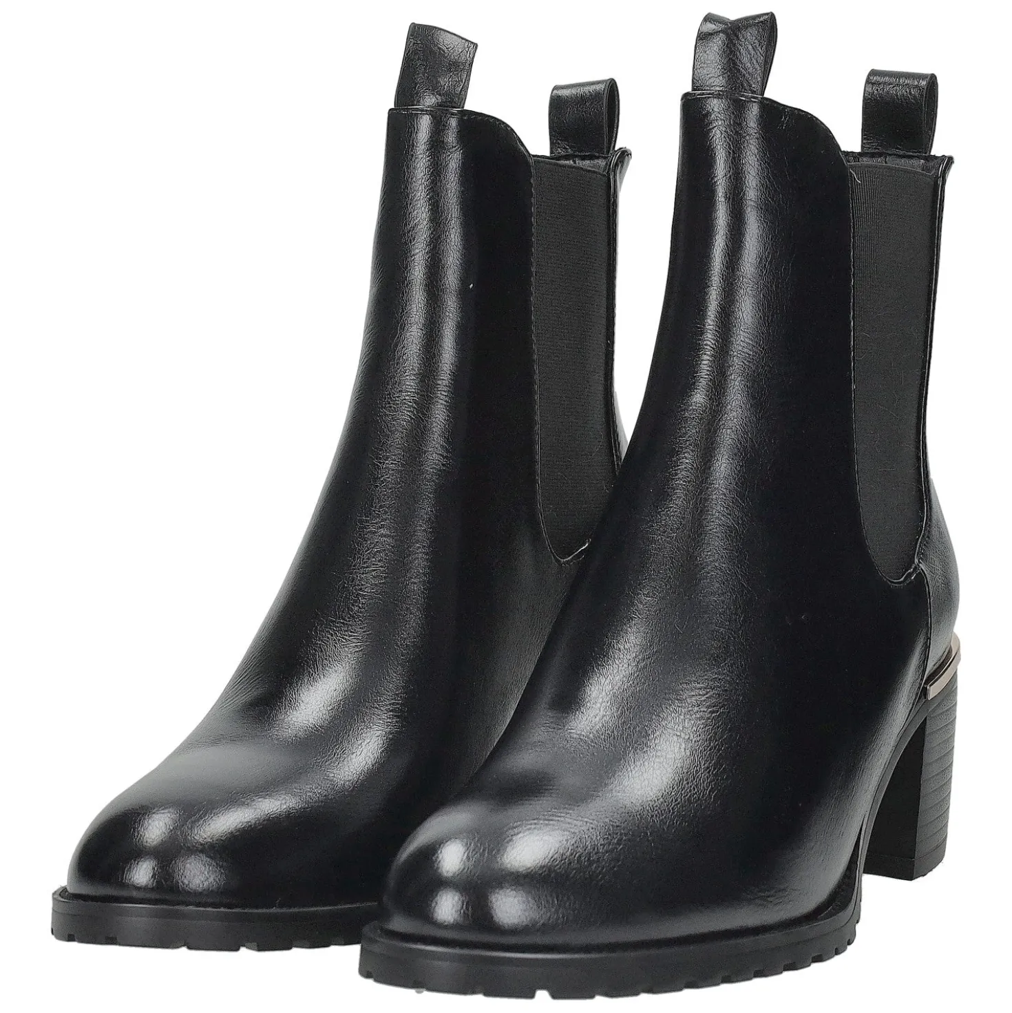Stivaletti con banda elastica.Tacco alto 6cm