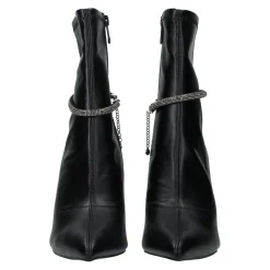 Stivaletti con cordino in strass.Tacco alto 9cm