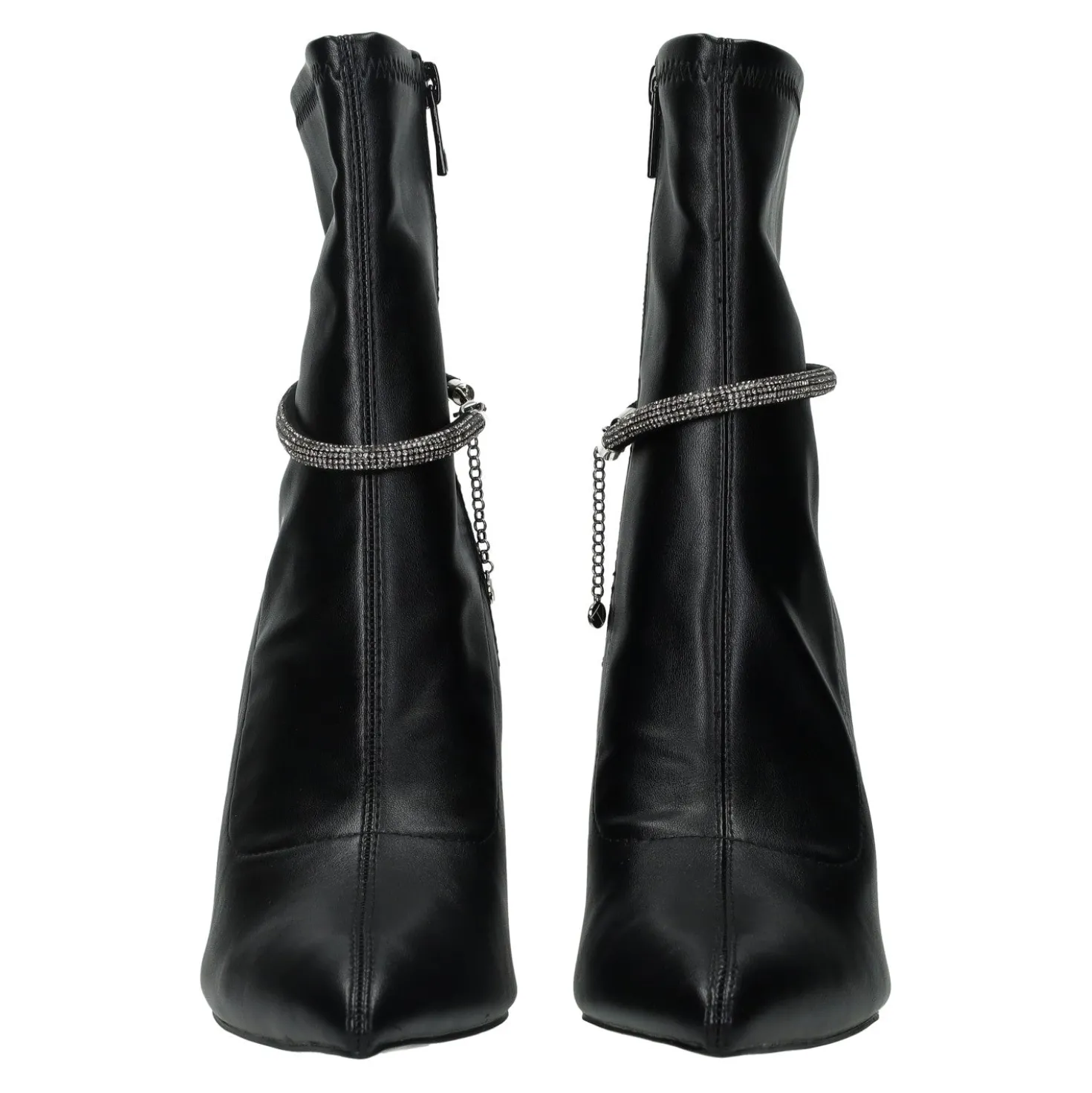 Stivaletti con cordino in strass.Tacco alto 9cm