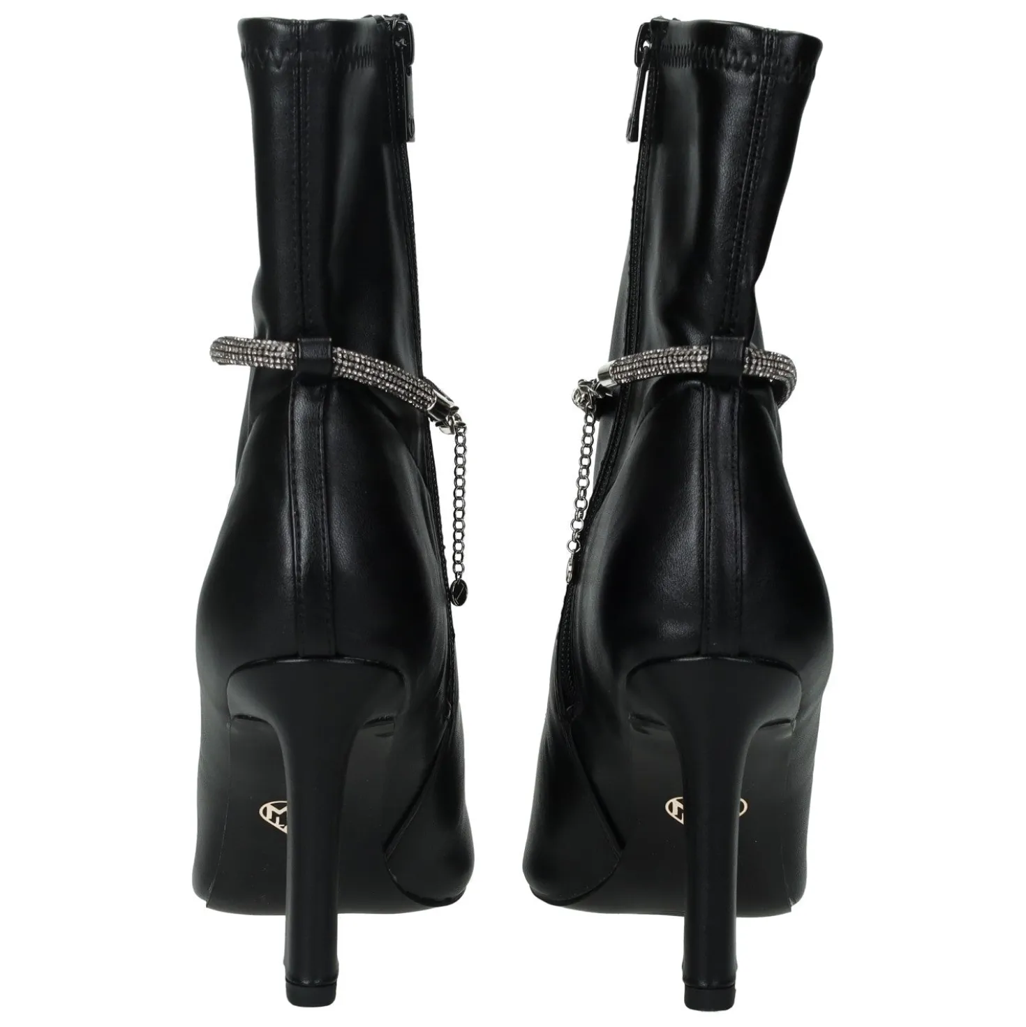 Stivaletti con cordino in strass.Tacco alto 9cm